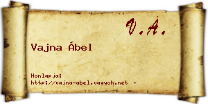 Vajna Ábel névjegykártya